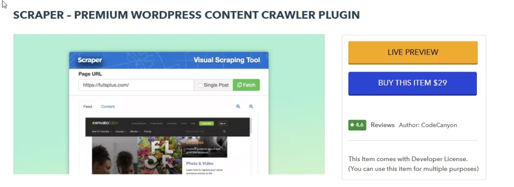 Scraper Premium WordPress Content Crawler Plugin