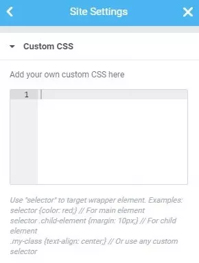 Elementor Custom CSS Global